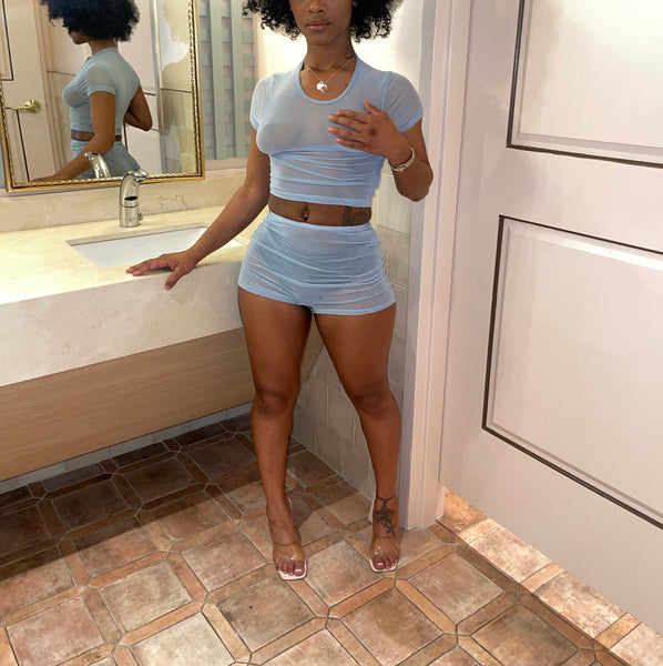 Baby Blue Mesh Set